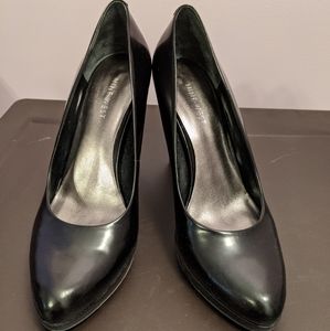 Black Nine West Leather Heels